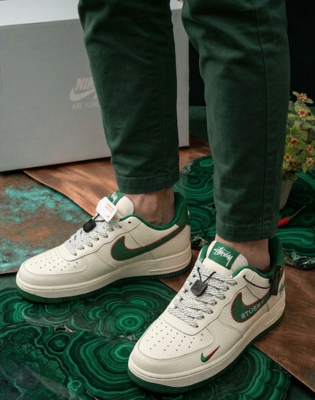 Nike Airforce Custom Stussy Green